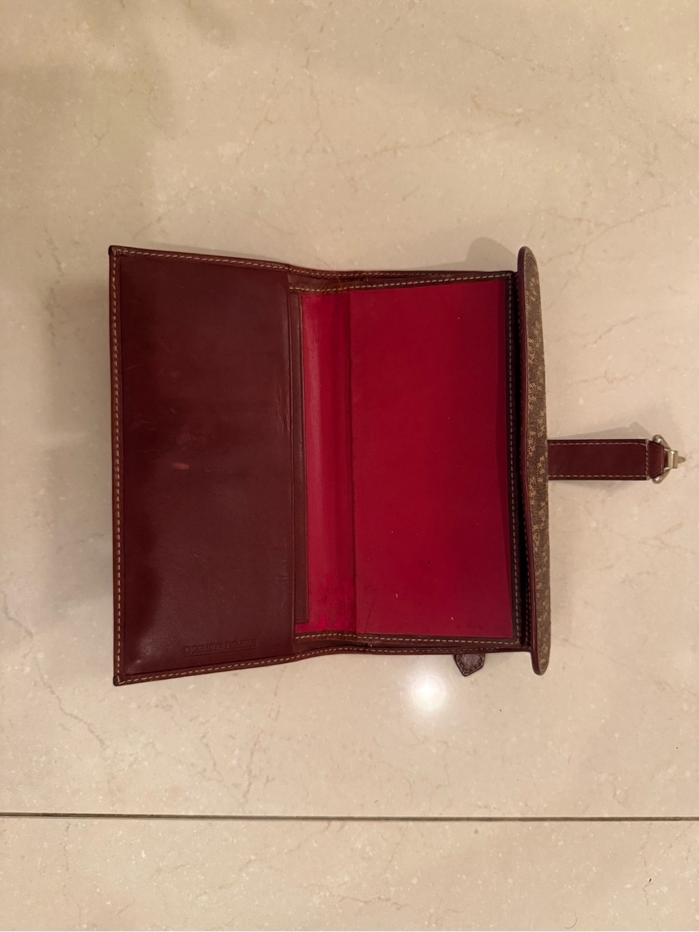 Vintage Dooney & Bourke 1975 Signature DB Monogram Checkbook Wallet Organizer - Picture 4 of 4